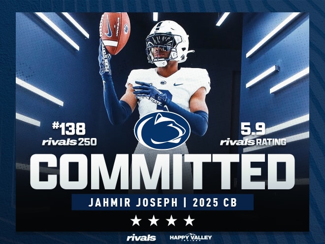 Class of 2025 four-star cornerback Jahmir Joseph commits to Penn State. 