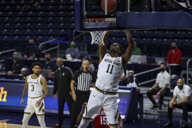 Notre Dame Fighting Irish men’s basketball fifth-year senior forward Juwan Durham