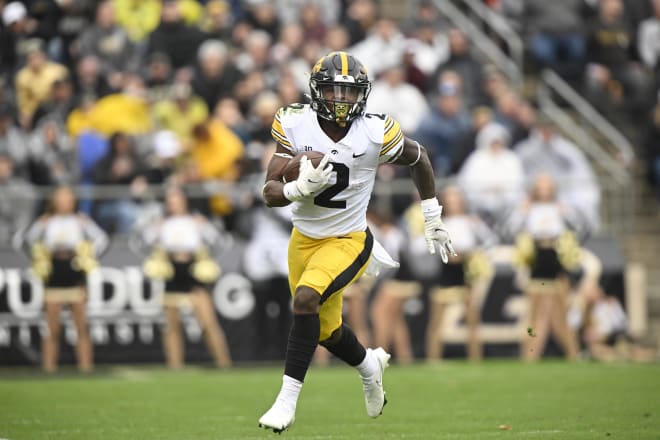 True freshman Kaleb Johnson rushed for 200 yards in Iowa's 24-3 win at Purdue on Saturday.