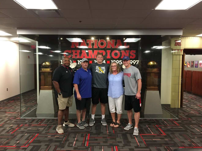 Turner Corcoran and his parents enjoyed their first experience of Nebraska.