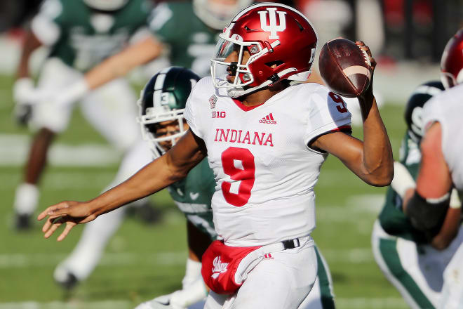 Michael Penix leads the Indiana offense once again this season. 