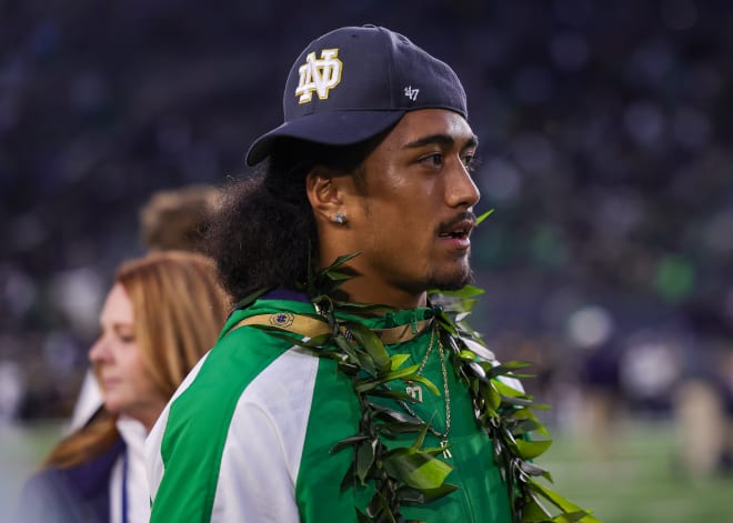 Notre Dame 2024 linebacker commit Kyngstonn Viliamu-Asa is now a five-star. He is expected to sign with the Irish in December and early enroll in January.