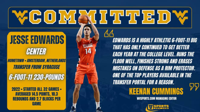 Edwards has committed to the West Virginia Mountaineers basketball program.