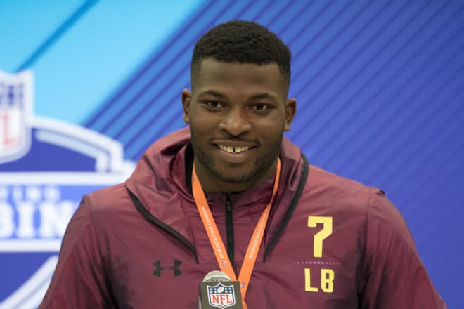 The New York Giants took Lorenzo Carter in the third round with the 66th overall pick