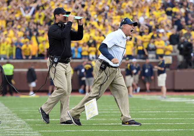 Jim Harbaugh and Don Brown will be looking for an enhanced effort on both sides of the ball.