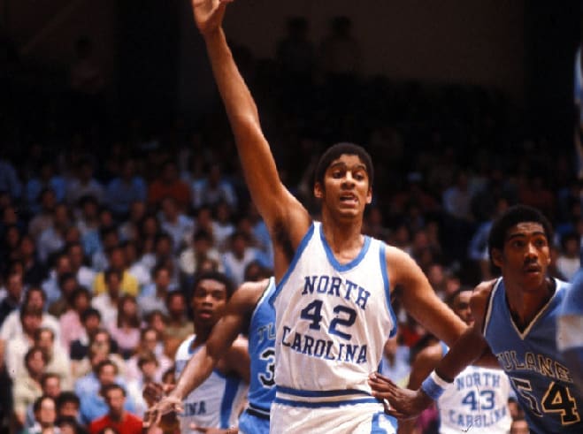 North carolina basketball retired hot sale numbers