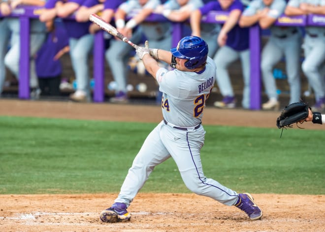 The final hit in Alex Box Stadium in LSU graduate student Cade Beloso's career was his three-run homer that gave the Tigers a 4-1 lead in their eventual Super Regional win over Kentucky.