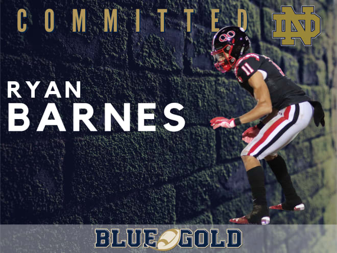 Ryan Barnes has announced his commitment to the Notre Dame Fighting Irish.