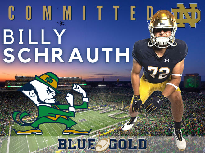 Notre Dame Fighting Irish football commit and four-star offensive guard Billy Schrauth