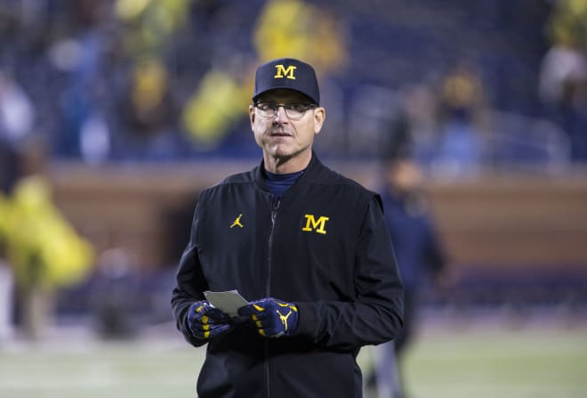 Michigan Wolverines football coach Jim Harbaugh and his team are 1-2 this season.