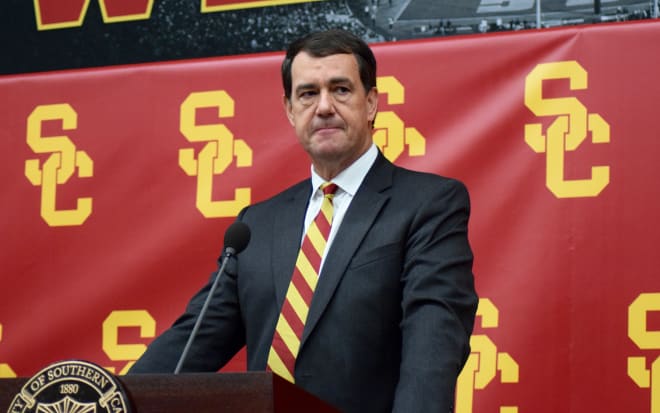 Mike Bohn officially took over as USC athletic director on Nov. 11.
