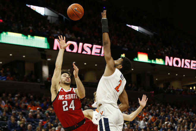 NC State basketball guard Devon Daniels and the Wolfpack surprised defending NCAA champion Virginia on Monday evening in Charlottesville.