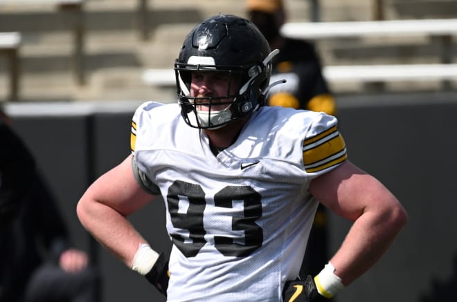 Iowa defensive lineman Jake Karchinski is in the transfer portal.