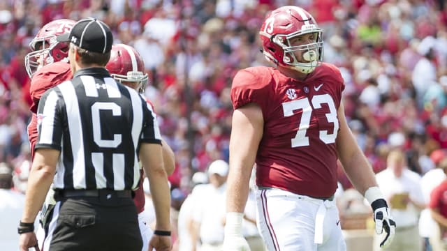 Alabama offensive lineman Jonah Williams will make the move to left tackle this spring. Photo | Laura Chramer