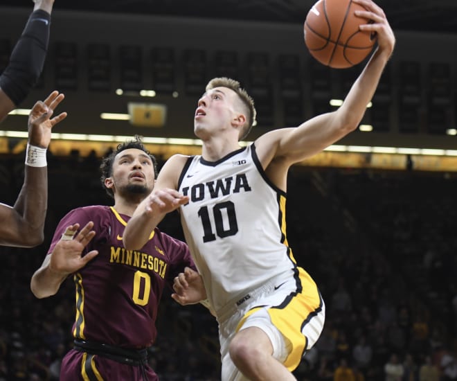 Joe Wieskamp and Iowa tangle with the Gophers on Christmas Day.