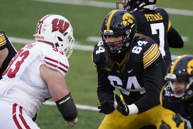 Iowa offensive guard Kyler Schott