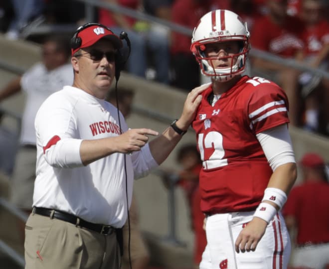 Alex Hornibrook has been much improved in his first full season as Wisconsin's starting quarterback. 