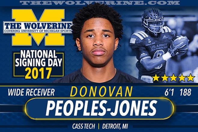 Peoples-Jones is the only five-star wideout Michigan has ever signed during the Rivals era (dating back to 2002). 