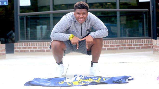 Rivals250 offensive lineman Amir Herring holds a Michigan Wolverines football recruiting offer. 