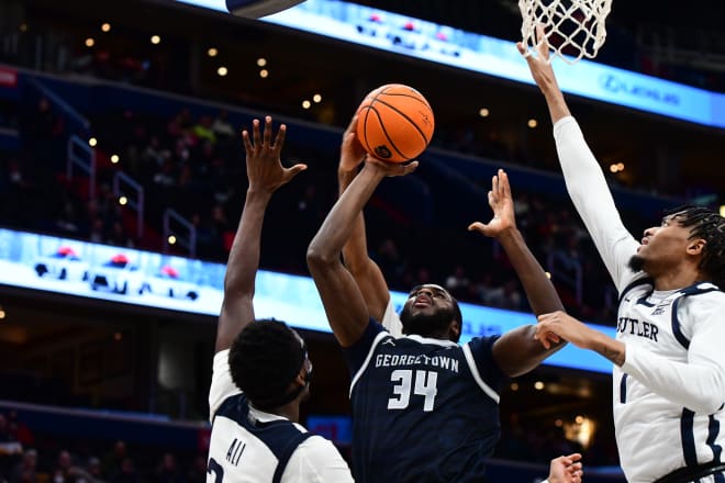 Qudus Wahab helped anchor the Hoyas vs Butler.  