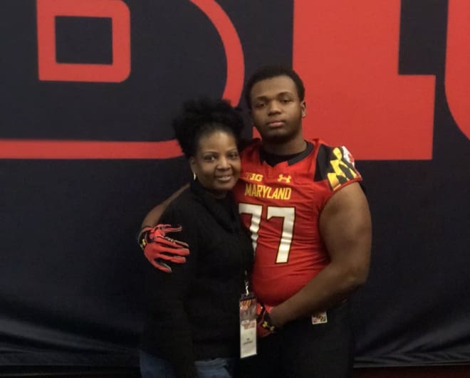 Saleem Wormley and his mother on a recent visit to Maryland. 