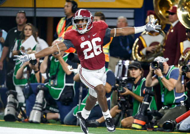 Alabama Defensive Back Marlon Humphrey was drafted round 1 to the Baltimore Ravens  | (Photo by Matthew Visinsky/Icon Sportswire via Getty Images)
