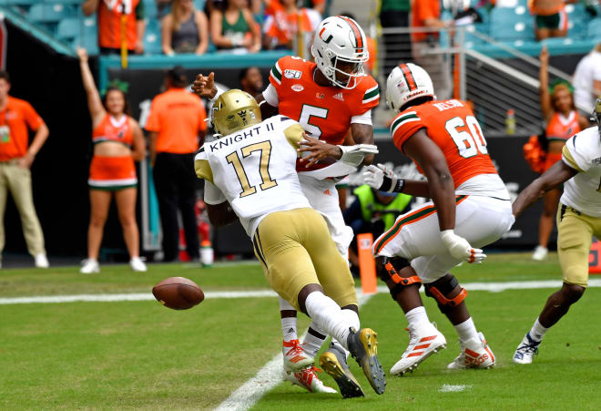 Demetrius Knight made a key play to open the game last year in Tech's win in Miami
