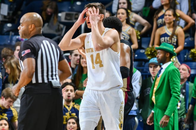 Notre Dame suffered its sixth league loss by three points or fewer. 