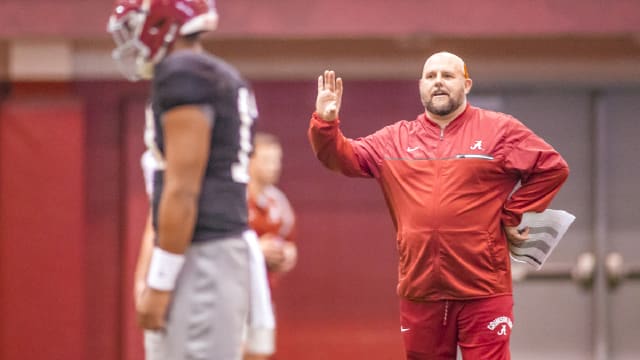 First-year Alabama offensive coordinator Brian Daboll has generated rave reviews this offseason. Photo | Laura Chramer