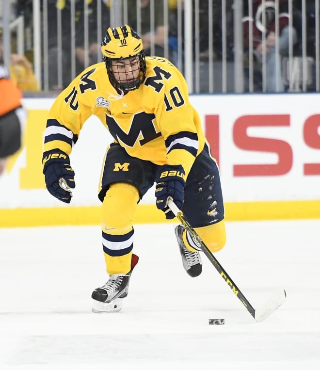 Junior forward Will Lockwood was Michigan's top player of the weekend, assisting on four goals Friday and adding a marker of his own Saturday. 