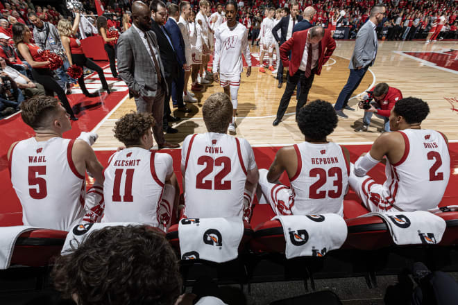 Wisconsin's starting lineup prior to the season opener against South Dakota Nov.7