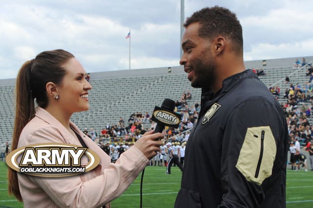 GoBlackKnights.com Sideline Reporter Maddy Daugherty with Josh McNary