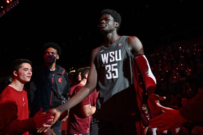 Mouhamed Gueye led Washington State with 18 points in its season-opening win over Texas State.