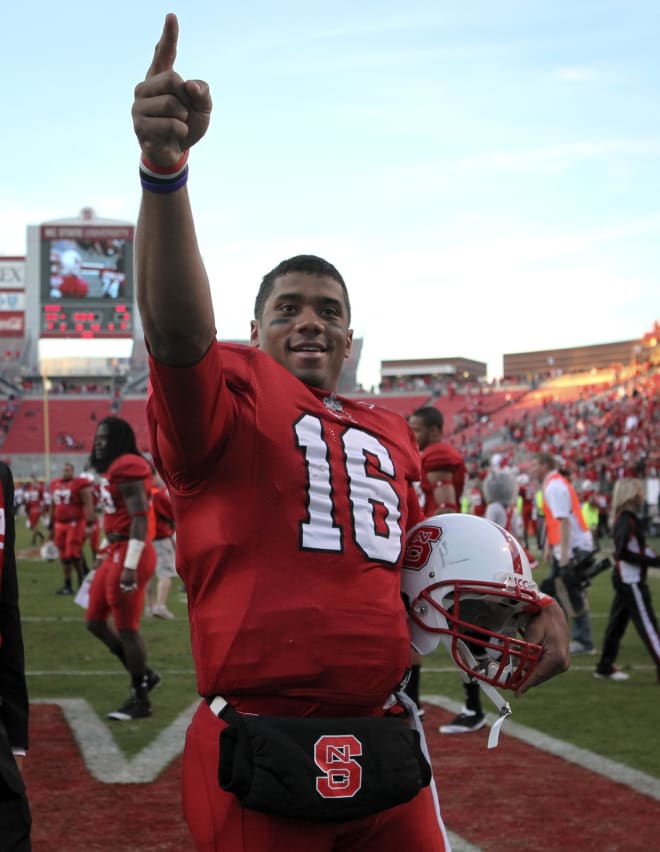 Russell Wilson helped NC State upset a ranked East Carolina team in 2008.