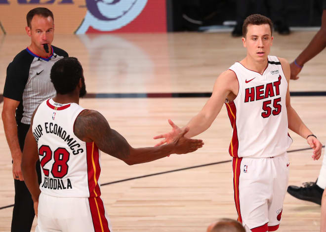 Miami Heat forward and former Michigan Wolverines basketball standout Duncan Robinson is locked in for the NBA Finals.