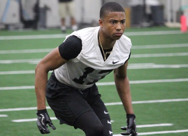Byron Perkins camped at Purdue, where he impressed coaches with his length and ability. 