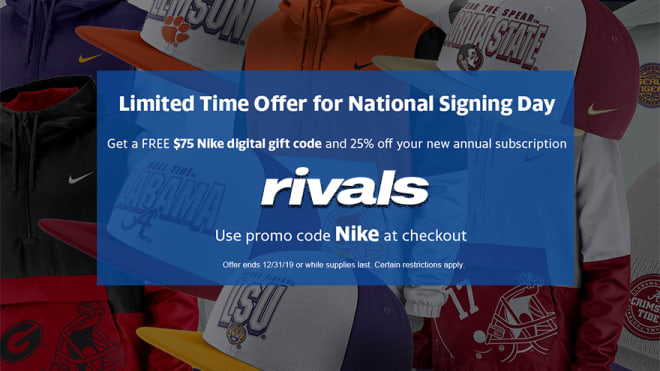 Get $75 to Nike.com when you sign up for an annual subscription to HuskerOnline.com.