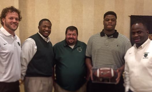 Bohanna after being named Player of the Week by the Touchdown Club of Memphis (from Twitter)