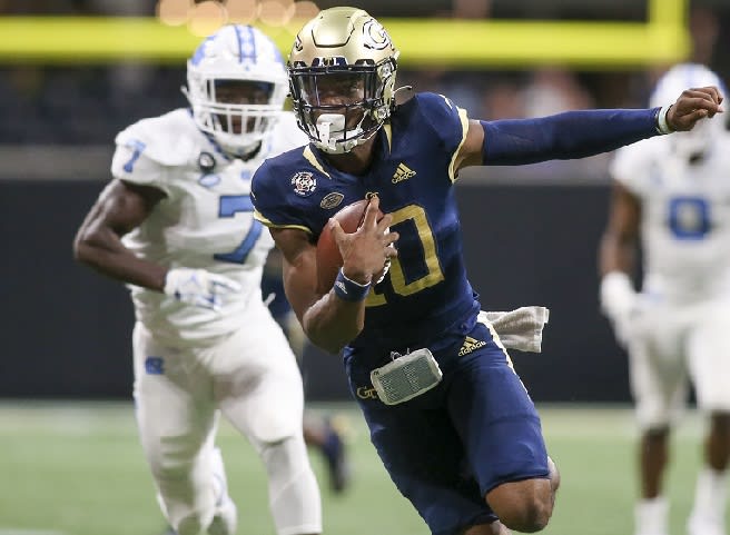 Georgia Tech scored 39 points and gained 328 yards in Jeff Sims' seven possessions Saturday.