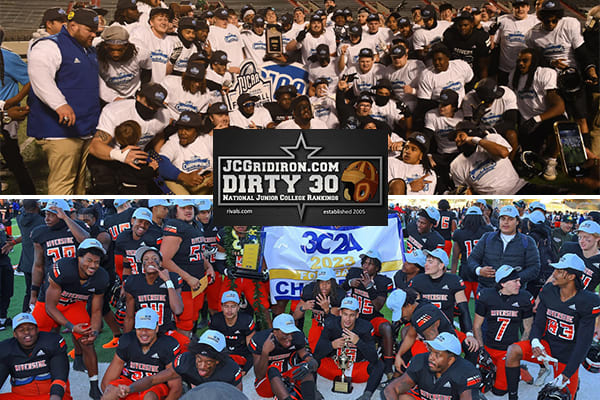 Iowa Western and Riverside City split the 2023 Dirty 30 National Title