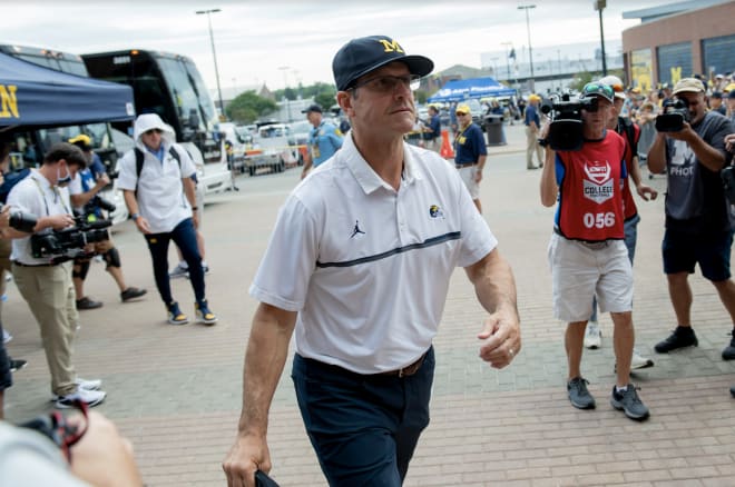 Michigan Wolverines football coach Jim Harbaugh