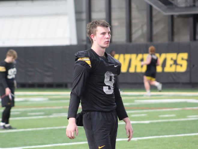 Rhys Dakin, a product of ProKick Australia, is expected to be Iowa's next starting punter. 