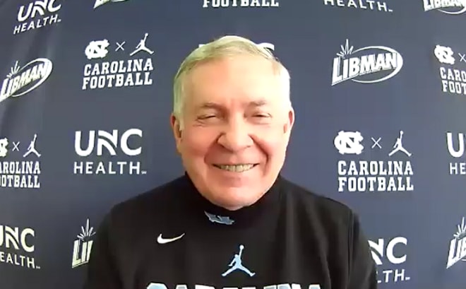 UNC Coach Mack Brown spent 22 minutes fielding questions from the media following Wednesday morning's practice.