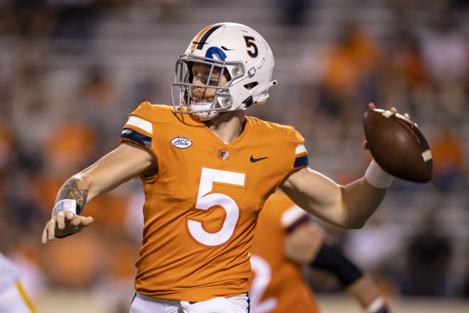 Bronco Mendenhall did not rule starting quarterback Brennan Armstrong out for Saturday's game against Notre Dame.