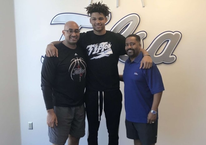 Davion Bradford during his visit to Tulsa.