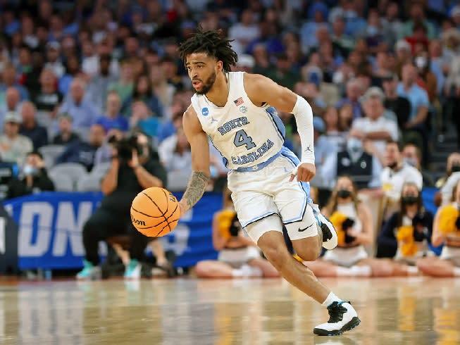 RJ Davis handed out a career-high 12 assists in UNC's win over Marquette in the NCAA Tournament.
