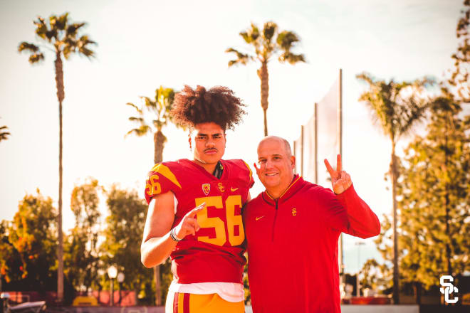 Bishop Alemany offensive tackle Saia Mapakaitolo announced his USC commitment Friday.