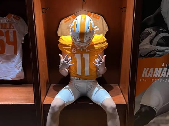 2027 Arcanum (Ohio) quarterback Jackson Smith visits Tennessee. (Jackson Smith/Twitter)