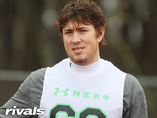 Four-star offensive tackle Monroe Freeling plans to return to Notre Dame on April 23 for the Blue-Gold Game.
