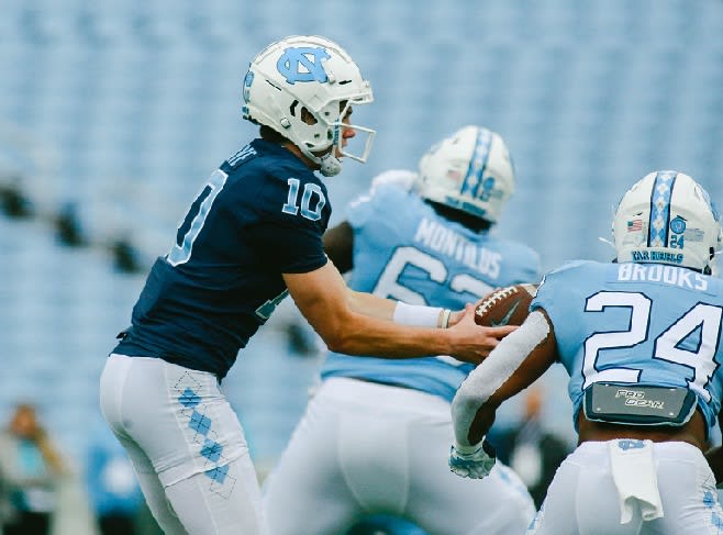 Redshirt freshman QB Drake Maye will battle Jacolby Criswell in August for the starting job.